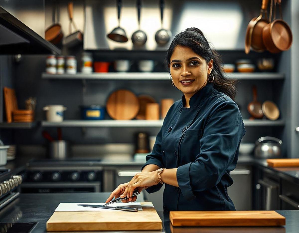 Women entrepreneurs in professional kitchen